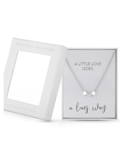 Simply Silver Sterling Silver Tone 925 White Cubic Zirconia Triple Heart Short Pendant Necklace - Gift Boxed - Image 1 of 2