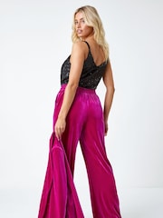 Dusk Black Embellished Sequin Cami Top - Image 2 of 5