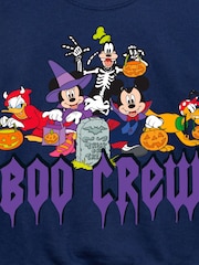 Character Blue Disney Mickey Mouse Halloween Pumpkin Sweatshirt - Image 5 of 5