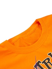 Character Orange Disney Lilo & Stitch Happy Halloween Pumpkin T-Shirt - Image 4 of 5
