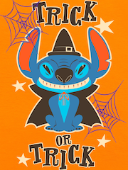 Character Orange Disney Lilo & Stitch Happy Halloween Pumpkin T-Shirt - Image 5 of 5