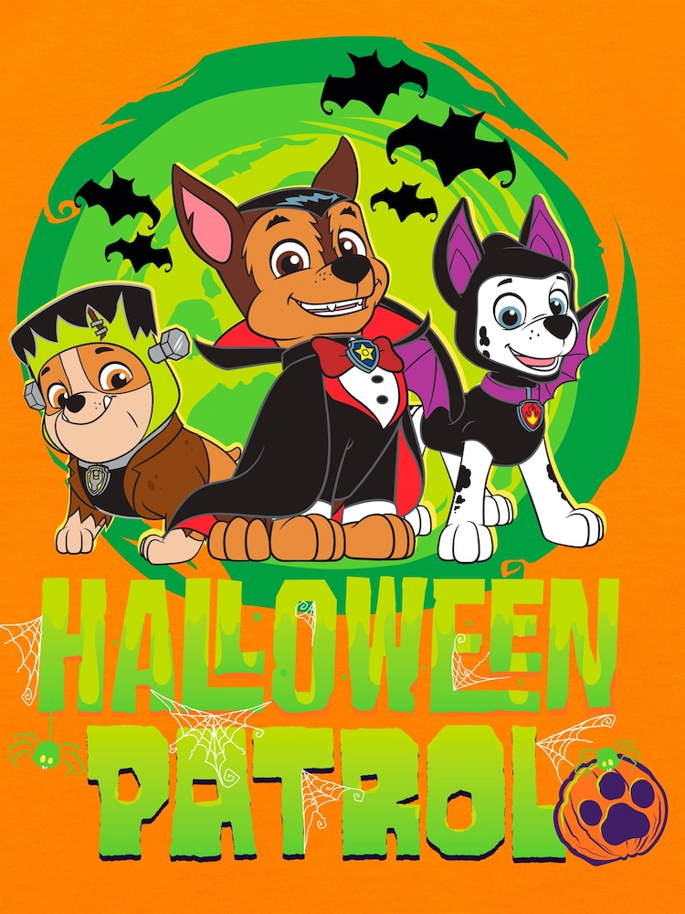Character Orange Paw Patrol Happy Halloween Pumpkin T-Shirt - Image 5 of 5