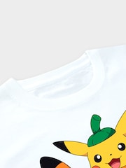 Character White Pokemon 100% Cotton Happy Halloween Pumpkin T-Shirt - Image 4 of 5