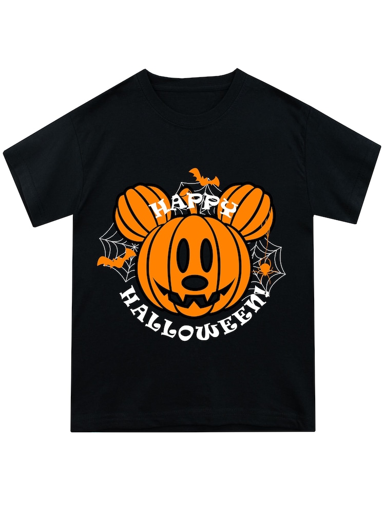 Character Black Disney Happy Halloween Pumpkin T-Shirt - Image 1 of 4