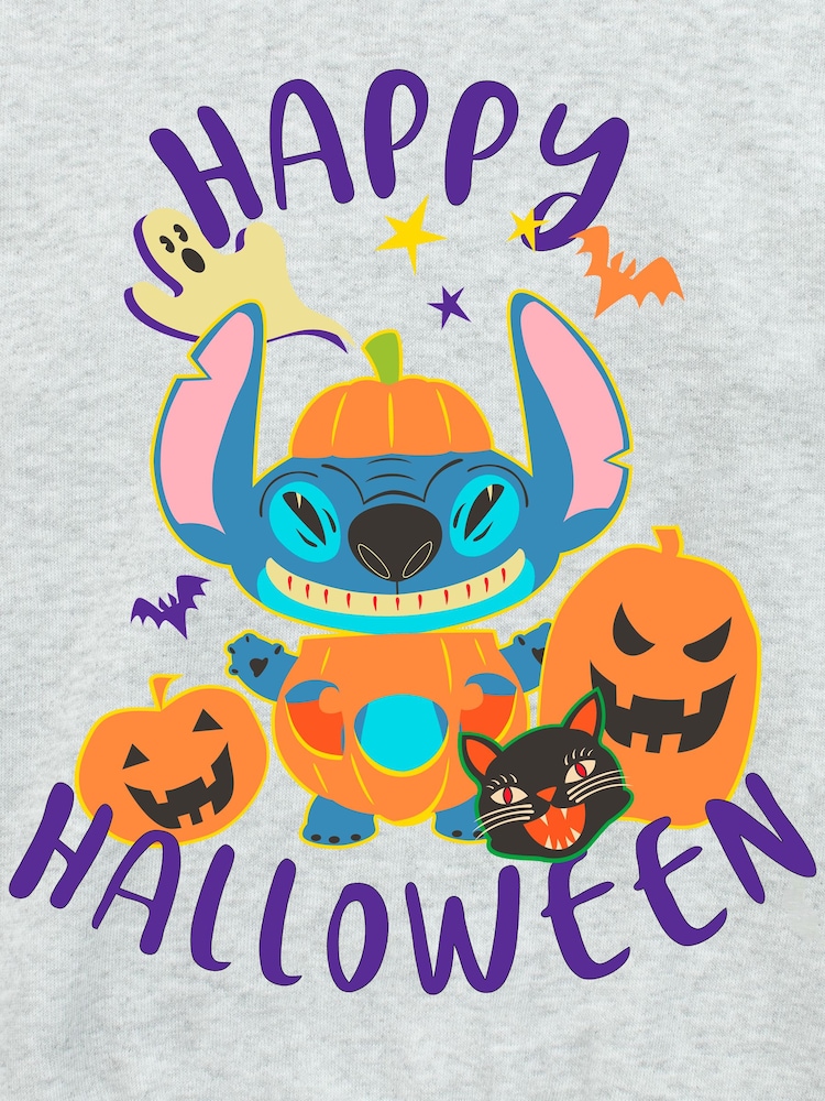 Character Blue Disney Lilo & Stitch Halloween Pumpkin Sweatshirt - Image 4 of 4