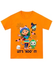 Character Orange Gabbys Dollhouse Happy Halloween Pumpkin T-Shirt - Image 1 of 5