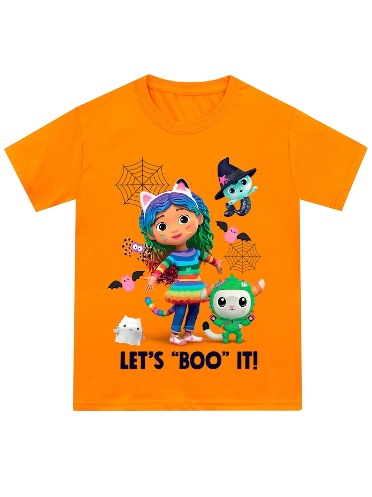 Character Orange Gabbys Dollhouse Happy Halloween Pumpkin T-Shirt - Image 1 of 5