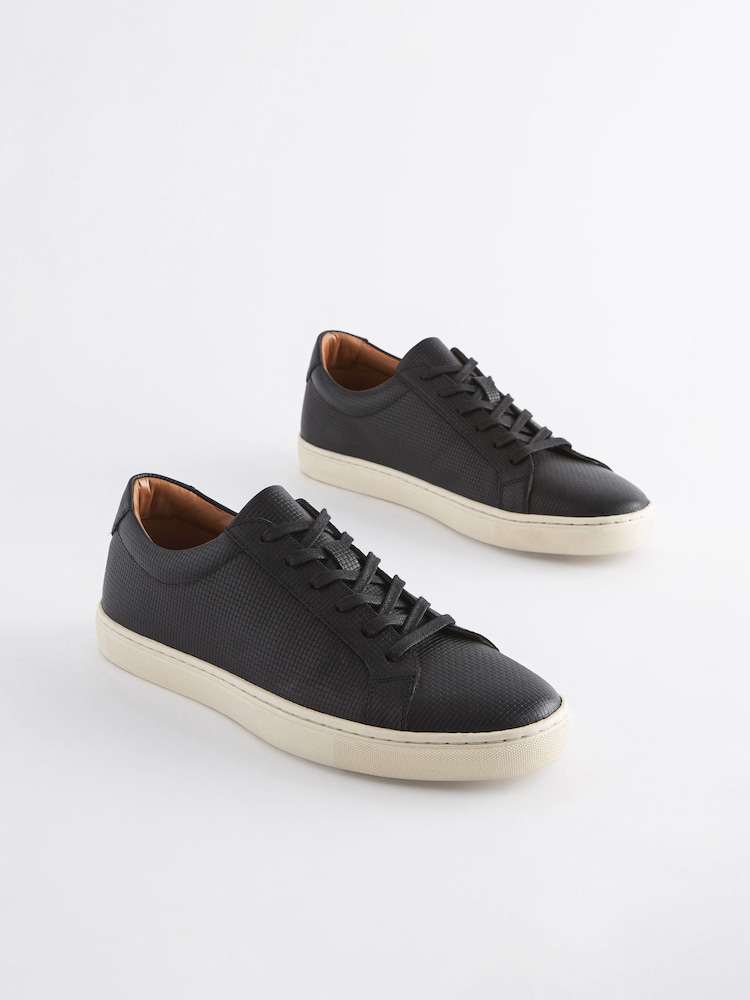 Black Leather Trainers - Image 2 of 7