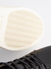 Black Leather Trainers - Image 5 of 7