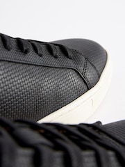 Black Leather Trainers - Image 6 of 7