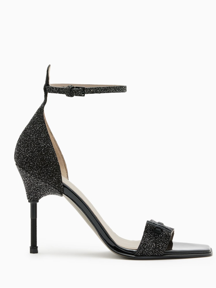 AllSaints Natural Betty Sparkle Sandals - Image 1 of 5