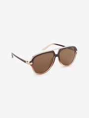Brown Polarized Plastic Metal Sunglasses - Image 4 of 7