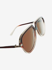 Brown Polarized Plastic Metal Sunglasses - Image 6 of 7