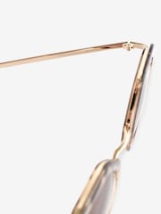 Tortoiseshell Brown Hexagon Sunglasses - Image 5 of 5