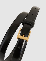 Reiss Black Holly Leather Skinny Belt - Image 4 of 4