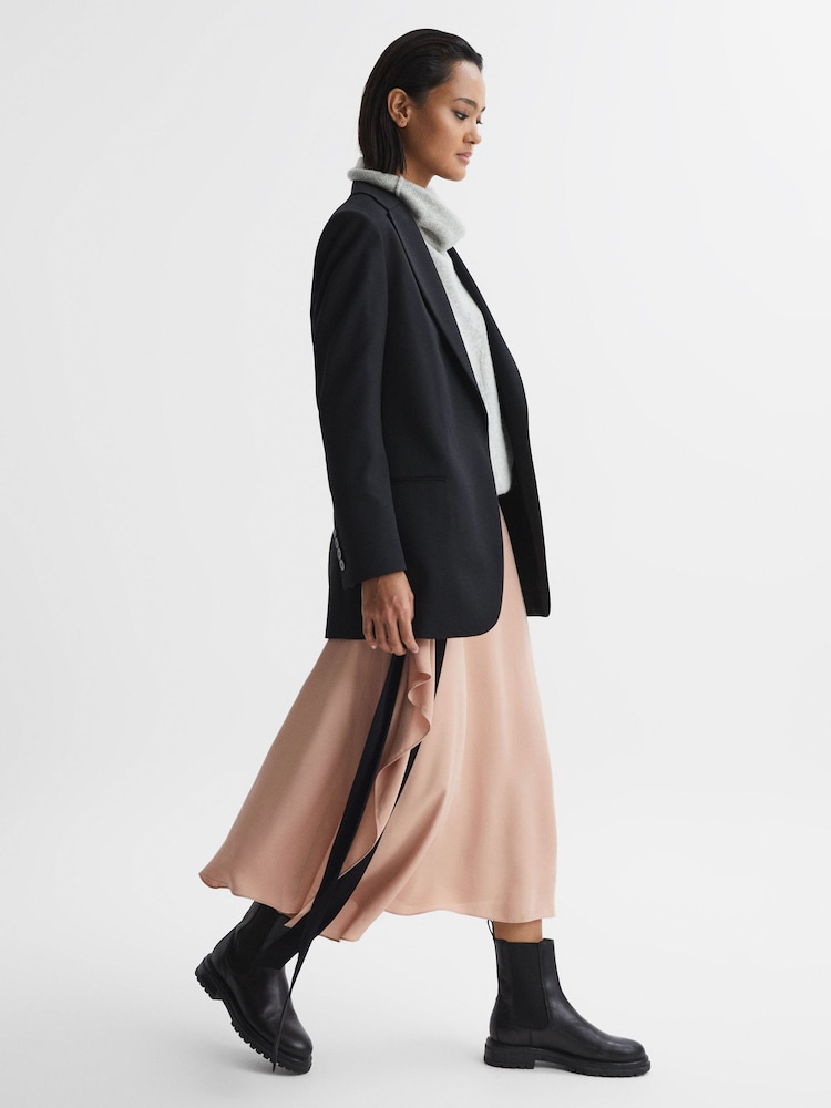 Reiss Nude Ria Contrast Bow Midi Skirt - Image 5 of 5