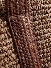 Reiss Tan Mira Raffia Tote Bag - Image 6 of 6