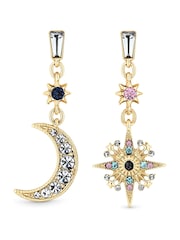 Mood Gold Tone Multi Coloured Celestial Drop Earrings - Image 1 of 1