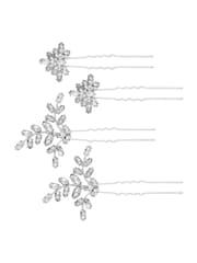 Mood Silver Clear Hair Clips 4 Pack - Image 1 of 3