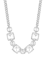 Mood Silver Crystal Oversized Cushion Choker Necklace - Image 1 of 3