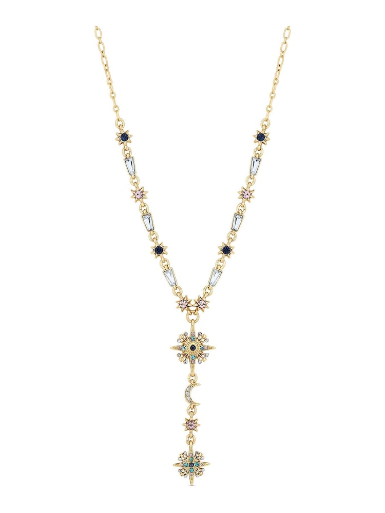 Mood Gold Tone Multi Coloured Fine Celestial Y Necklace - Image 1 of 2