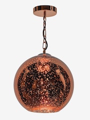 Dar Lighting Copper Speckle Single Pendant Ceiling Light - Image 1 of 4