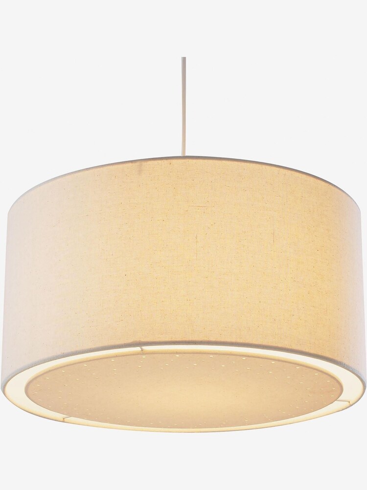 Dar Lighting Cream Edward Easy Fit Pendant Ceiling Light with Shade - Image 1 of 4