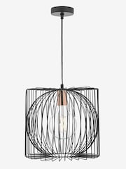 Dar Lighting Black Taplow Pendant Ceiling Light - Image 1 of 3