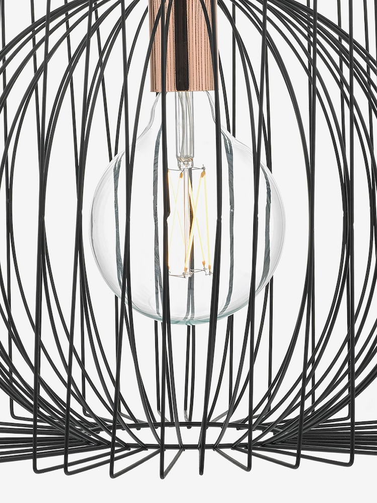 Dar Lighting Black Taplow Pendant Ceiling Light - Image 2 of 3