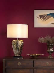 Dar Lighting Silver Mercury Glass Table Lamp with Shade - Image 1 of 5