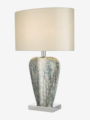 Dar Lighting Silver Mercury Glass Table Lamp with Shade - Image 3 of 5