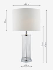 Dar Lighting Polished Chrome Olalla Table Lamp with Shade - Image 4 of 4