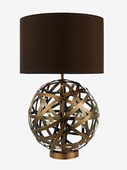 Dar Lighting Antique Copper Voyage Table Lamp with Shade - Image 2 of 4