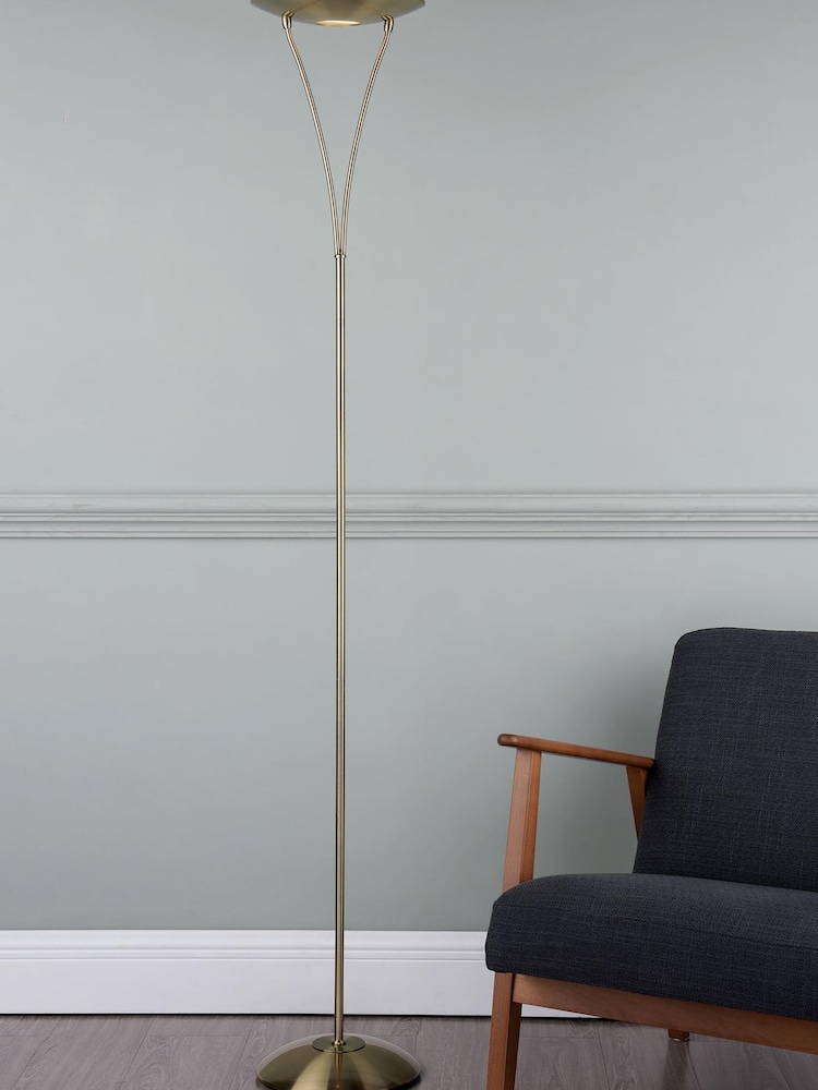 Dar Lighting Antique Brass Opus Floor Lamp - Image 1 of 3