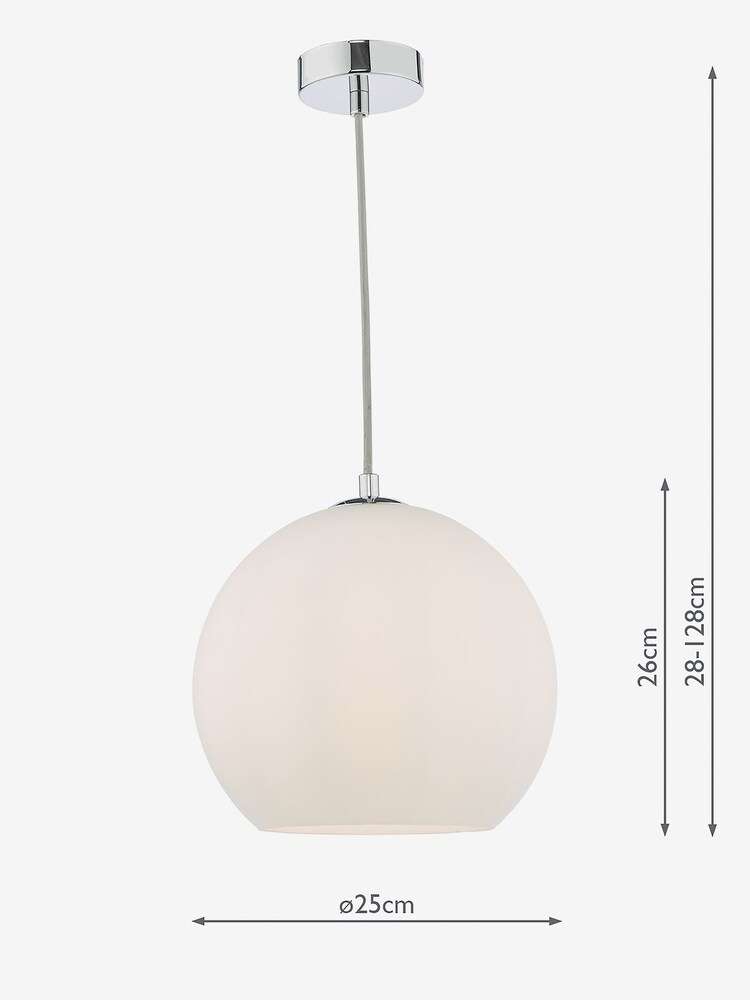 Dar Lighting White Ryce Pendant Ceiling Light - Image 4 of 4 Dar Lighting White Ryce Pendant Ceiling Light - Image 4 of 4