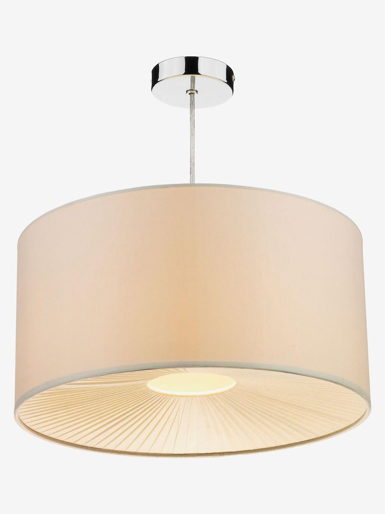 Dar Lighting Set of 2 Cream Rita Easy Fit Pendant Ceiling Lights - Image 1 of 3