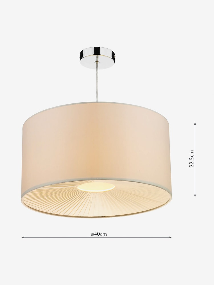 Dar Lighting Set of 2 Cream Rita Easy Fit Pendant Ceiling Lights - Image 3 of 3 Dar Lighting Set of 2 Cream Rita Easy Fit Pendant Ceiling Lights - Image 3 of 3