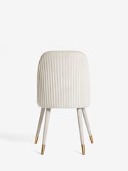 Set of 2 Soft Velvet Pebble Valencia Upholstered Dining Chairs - Image 5 of 6