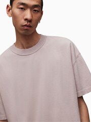 AllSaints Grey Isac Short Sleeve Crew T-Shirt - Image 5 of 6