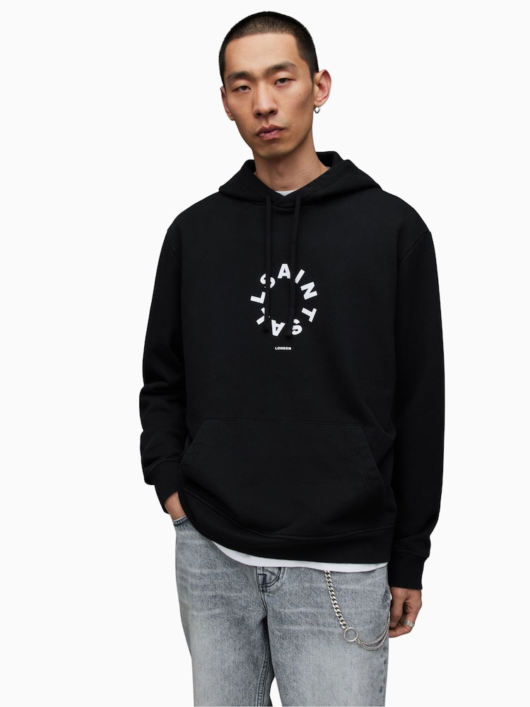 AllSaints Black Tierra Overhead Hoodie - Image 1 of 7