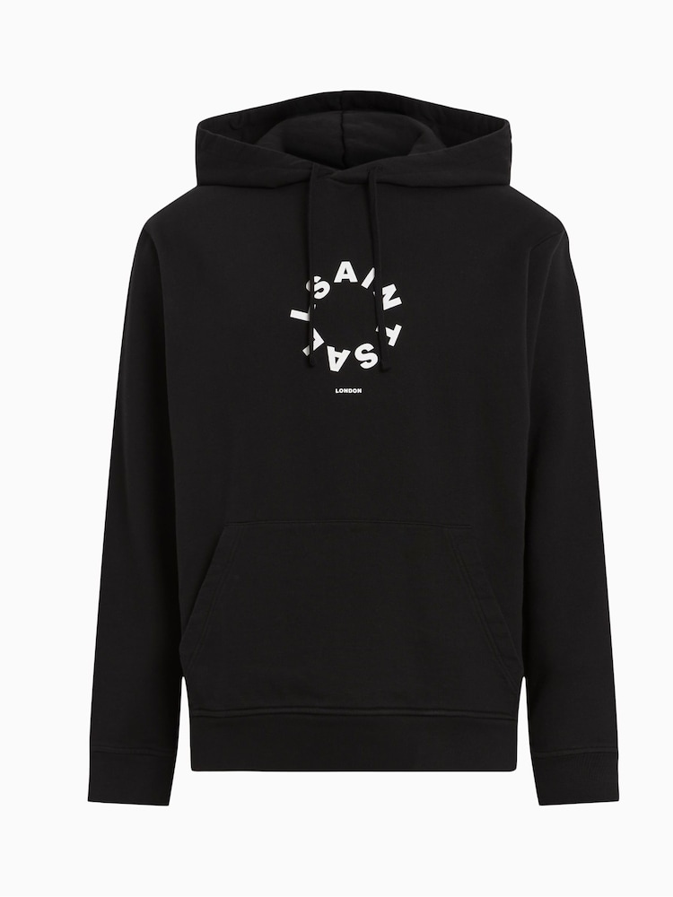 AllSaints Black Tierra Overhead Hoodie - Image 7 of 7