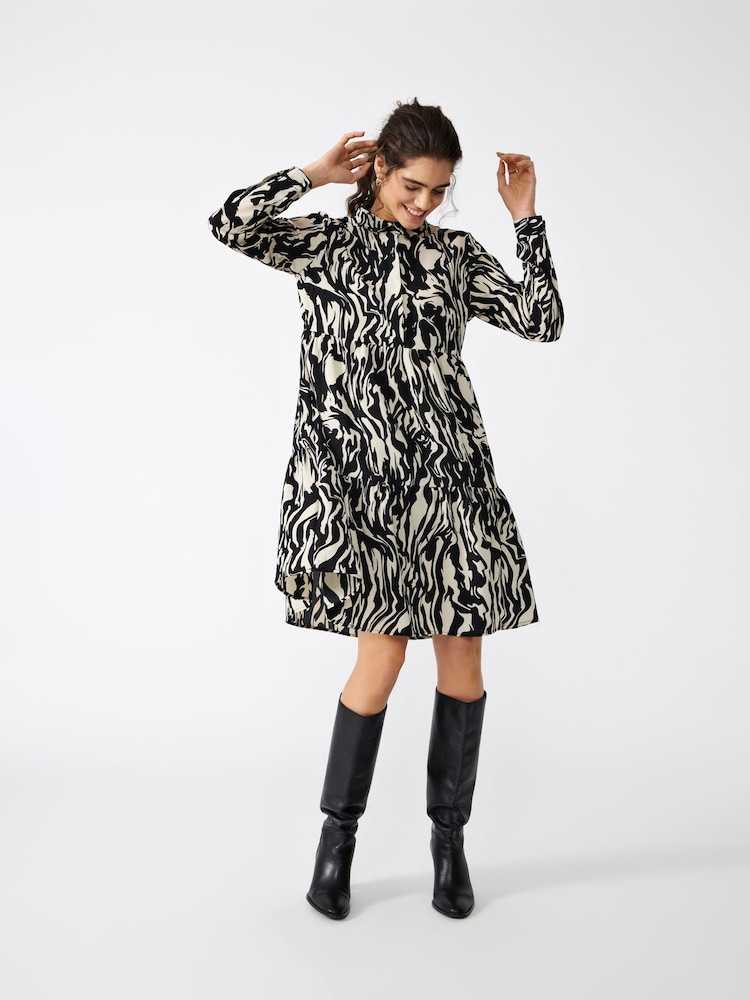 Sort hvid - JDY Tiered Skjorter Smock Kjole - Image 1 of 5