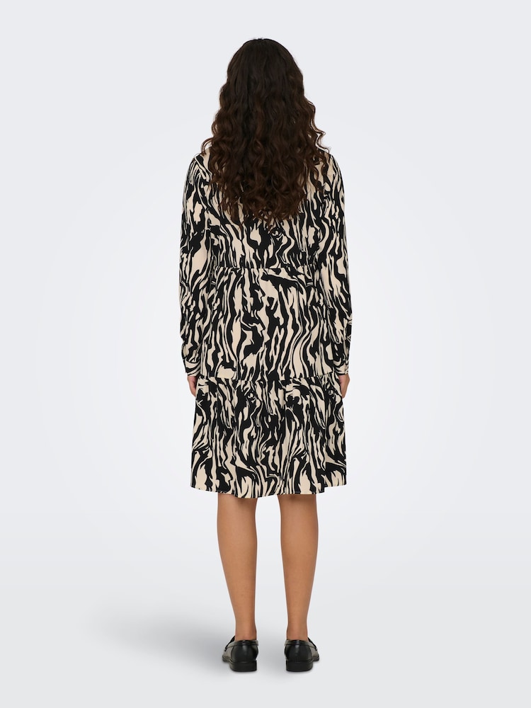 Sort hvid - JDY Tiered Skjorter Smock Kjole - Image 3 of 5