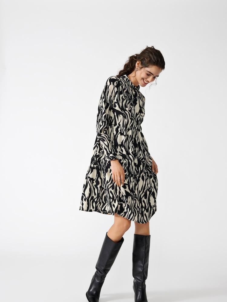 Sort hvid - JDY Tiered Skjorter Smock Kjole - Image 4 of 5