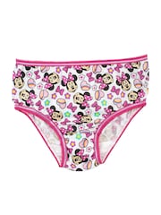 Character Pink Minnie Mouse 100% Cotton Briefs 5 Pack - Image 2 of 5