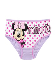 Character Pink Minnie Mouse 100% Cotton Briefs 5 Pack - Image 3 of 5