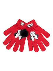 Character Minnie Mouse Winter Double Pom Pom Hat and Gloves Set - Image 3 of 3