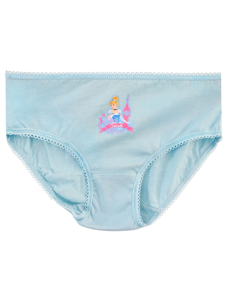 Character Pink Disney Princess 100% Cotton Briefs 5 Pack - Image 3 of 5
