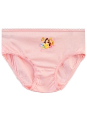 Character Pink Disney Princess 100% Cotton Briefs 5 Pack - Image 4 of 5