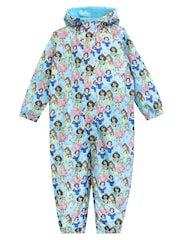 Character Blue Disney AOP Princess Puddlesuit - Image 1 of 3
